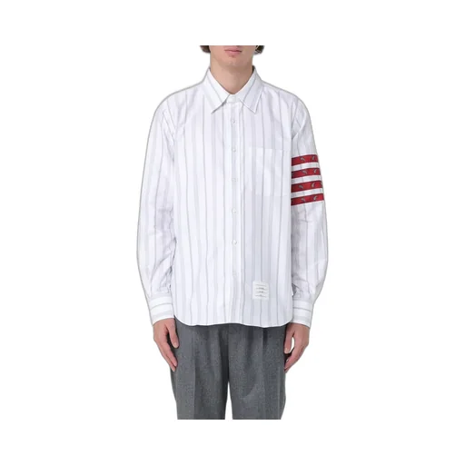 4-Bar Striped Buttoned Shirt