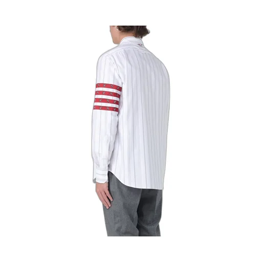 4-Bar Striped Buttoned Shirt