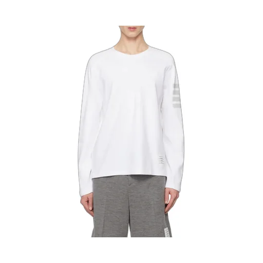 4-Bar Striped Crewneck Sweatshirt