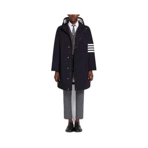 4-Bar Hooded Parka Coat