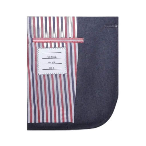 4-Bar Striped Single Breasted Jacket