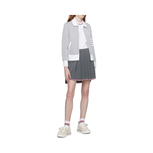 Pleated Full Needle Knitted Skirt