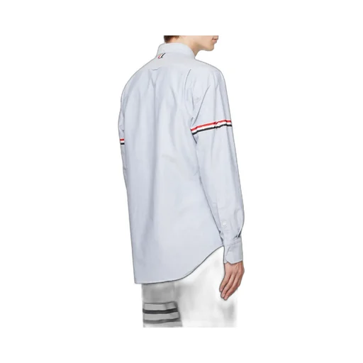 Long-Sleeved Striped Detail Shirt