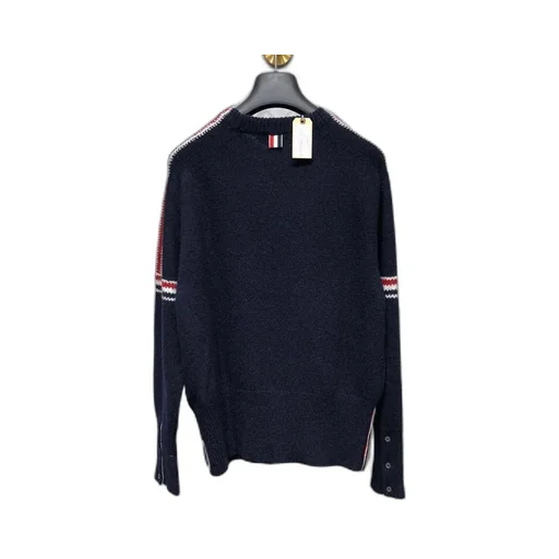 Rwb Intarsia Armband Tweed Pullover