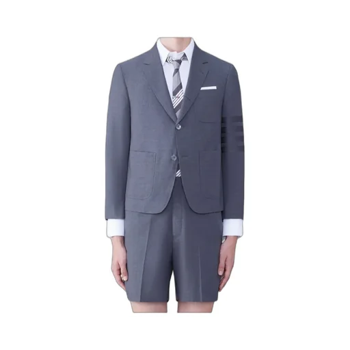 4-Bar Striped Single Breasted Jacket