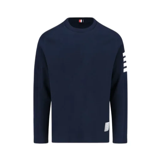 4-Bar Striped Crewneck Sweatshirt