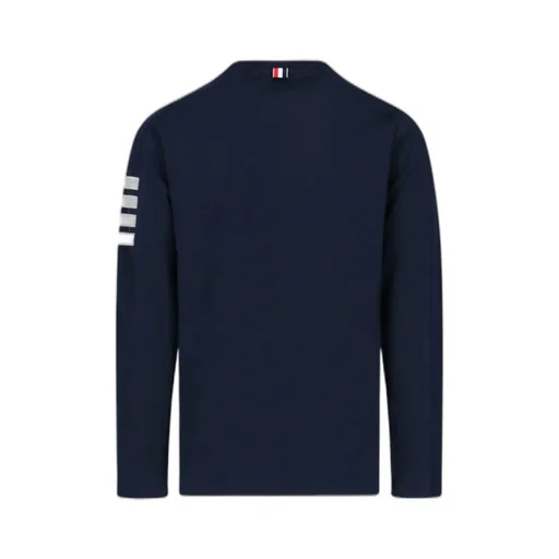 4-Bar Striped Crewneck Sweatshirt