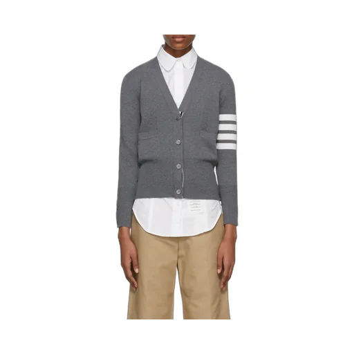 4-Bar Buttoned Cardigan