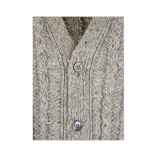 Rwb Striped Twist Cable-Knitted Cardigan