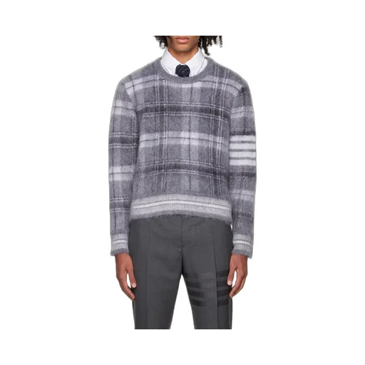 Tartan Crewneck Long-Sleeved Jumper