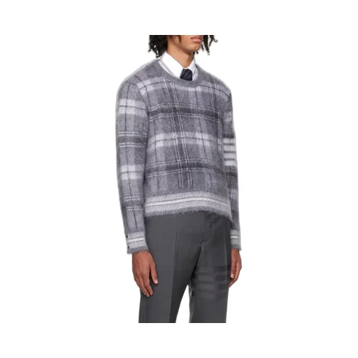 Tartan Crewneck Long-Sleeved Jumper