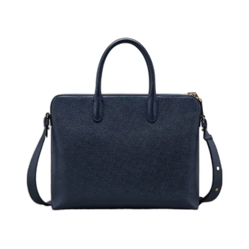 4-Bar Stripe Zipped Briefcase