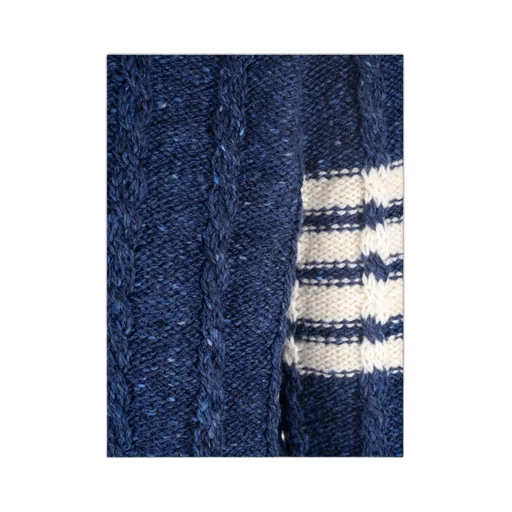 Rwb Stripe Cable-Knit Crewneck Jumper
