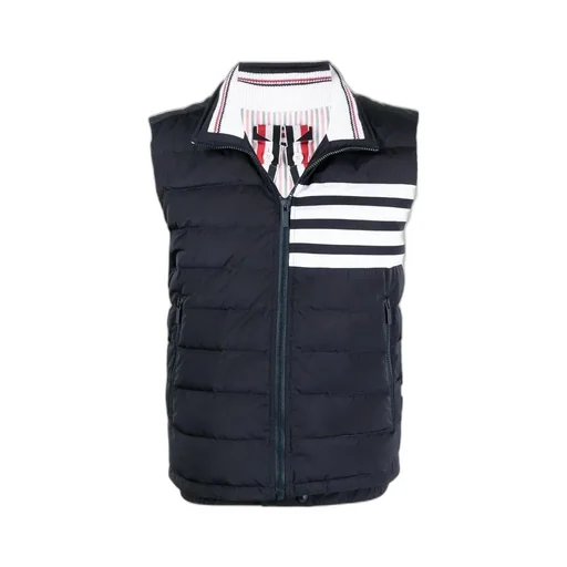 4-Bar Motif Zipped Gilet