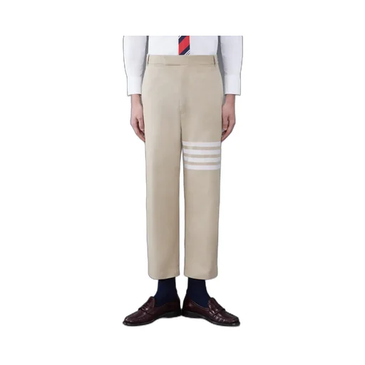 4-Bar Striped Straight-Leg Trousers