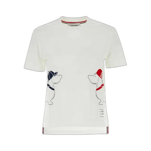 Dog Embroidered Crewneck T-Shirt