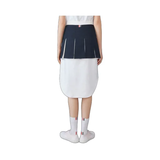 Pleated Ripstop Miniskirt