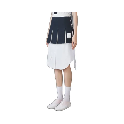 Pleated Ripstop Miniskirt