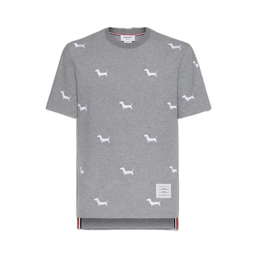 Dog-Embroidered Crewneck T-Shirt