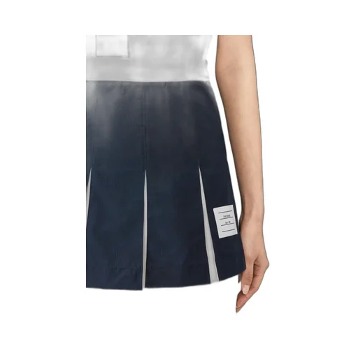 Pleated Ripstop Miniskirt