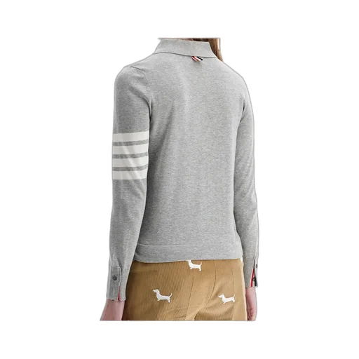 4-Bar Stripe Knitted Polo Shirt