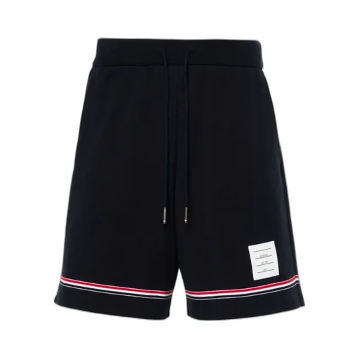 Mid-Rise Drawstring Track Shorts