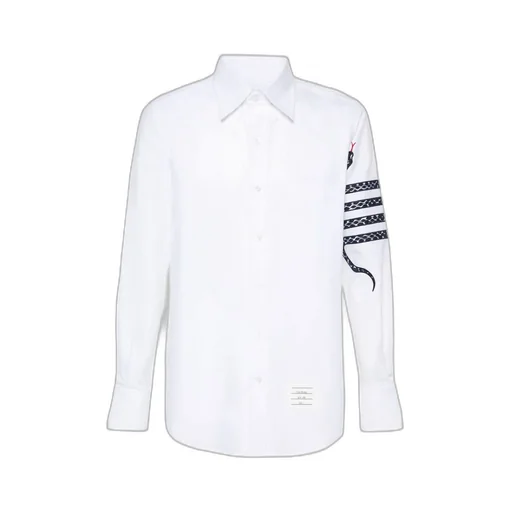 Embroidered Snake Cotton Shirt