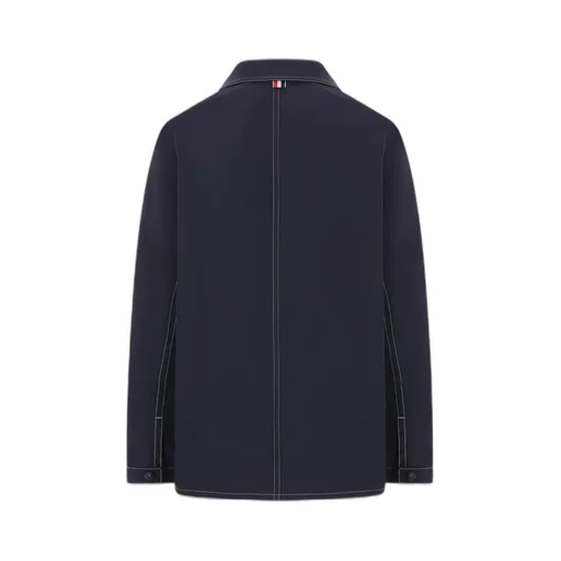Contrast-Stitching Shirt Jacket