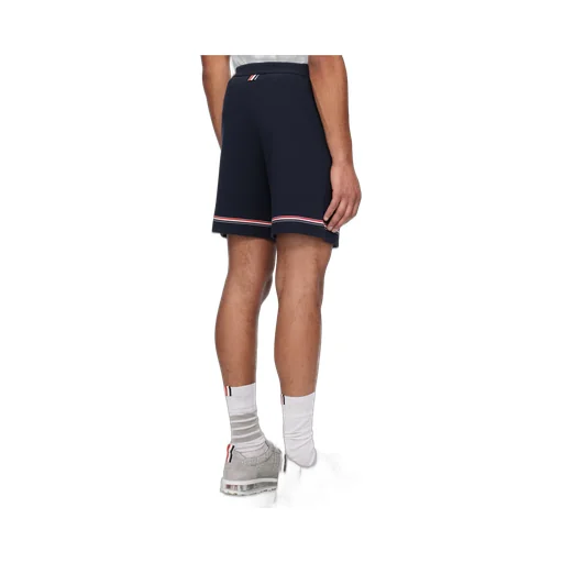 Mid-Rise Drawstring Track Shorts