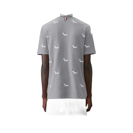 Dog-Embroidered Crewneck T-Shirt