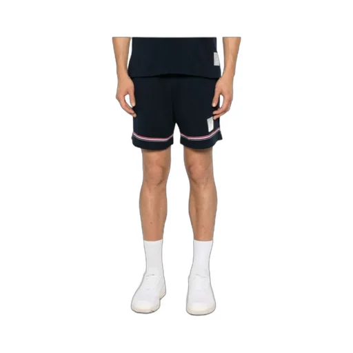 Mid-Rise Drawstring Track Shorts