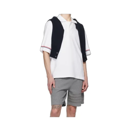 Rwb-Striped Short Sleeved Polo Shirt