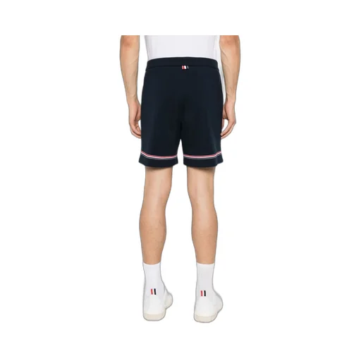Mid-Rise Drawstring Track Shorts