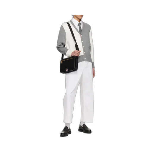 4-Bar Colourblock Button-Up Cardigan