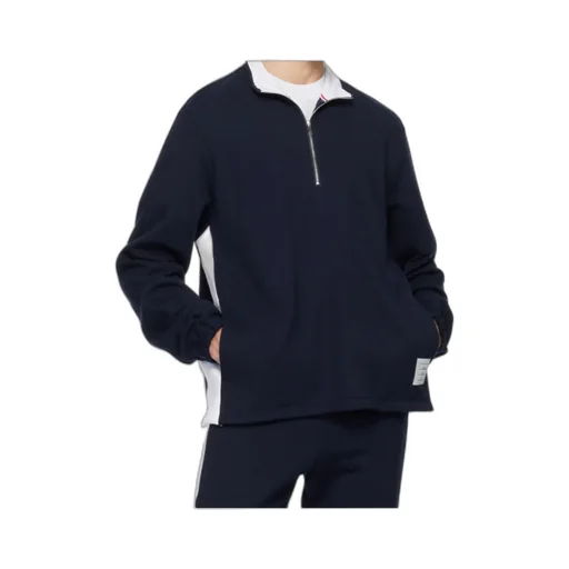 Classic 4-Bar Half-Zip Jersey Sweatshirt