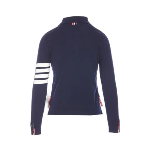 4-Bar Stripe Knitted Polo Shirt