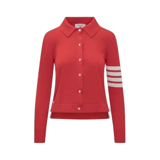 4-Bar Stripe Knitted Polo Shirt