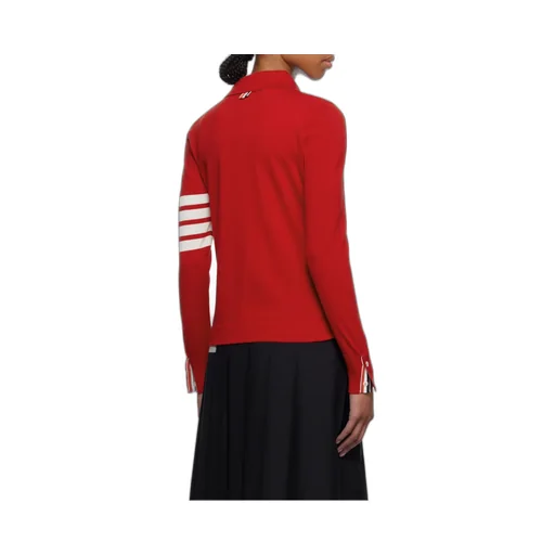 4-Bar Stripe Knitted Polo Shirt