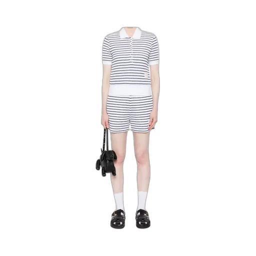 Textured Striped Polo Shirt