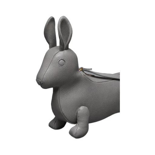 Squirrel-Motif Zipped Shoulder Bag
