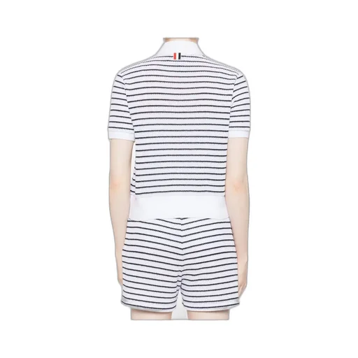 Textured Striped Polo Shirt