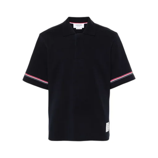 Rwb-Striped Short Sleeved Polo Shirt