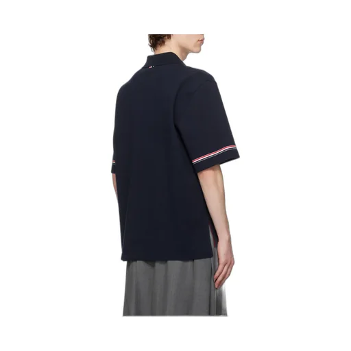 Rwb-Striped Short Sleeved Polo Shirt