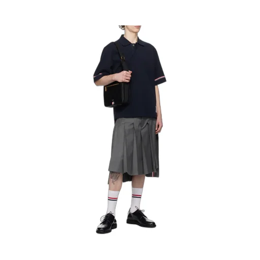 Rwb-Striped Short Sleeved Polo Shirt