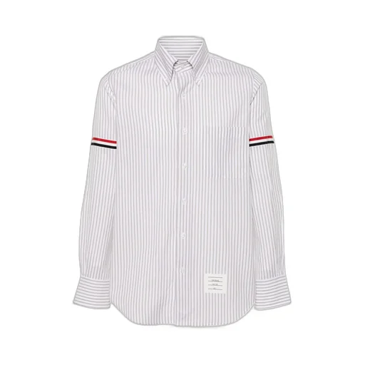 Rwb-Striped Curved Hem Shirt