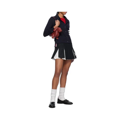 Pleated Ripstop Miniskirt