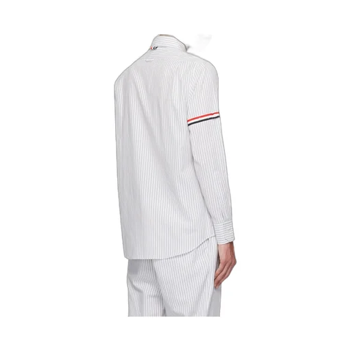 Rwb-Striped Curved Hem Shirt