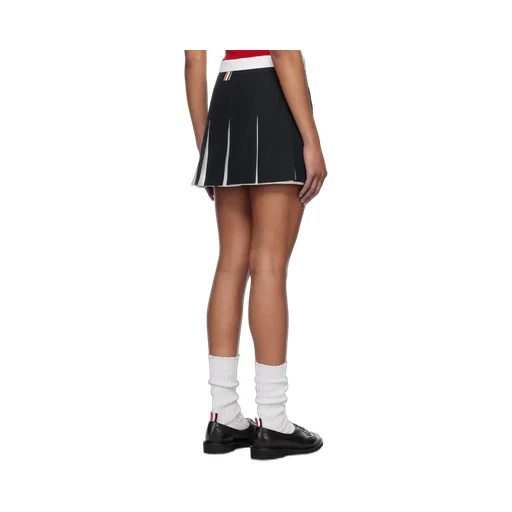 Pleated Ripstop Miniskirt