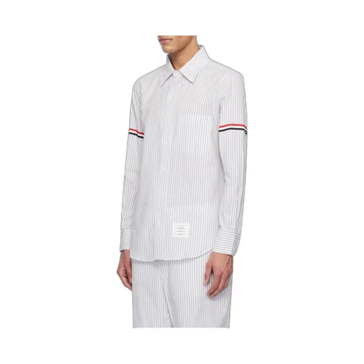 Rwb-Striped Curved Hem Shirt