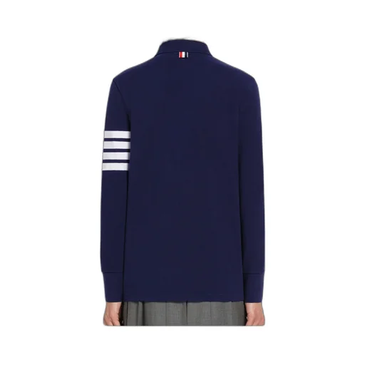 Long-Sleeved Knitted Polo Shirt